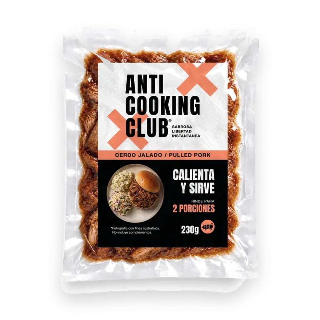 Bolsa al vacío de Cerdo Jalado / Pulled Pork 230g, Anti Cooking Club